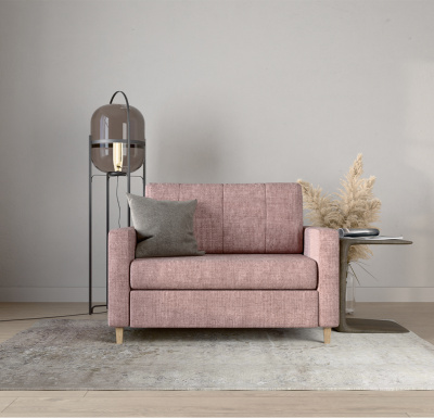 Диван-кровать, ширина 100 см, ткань Palermo Ash Rose